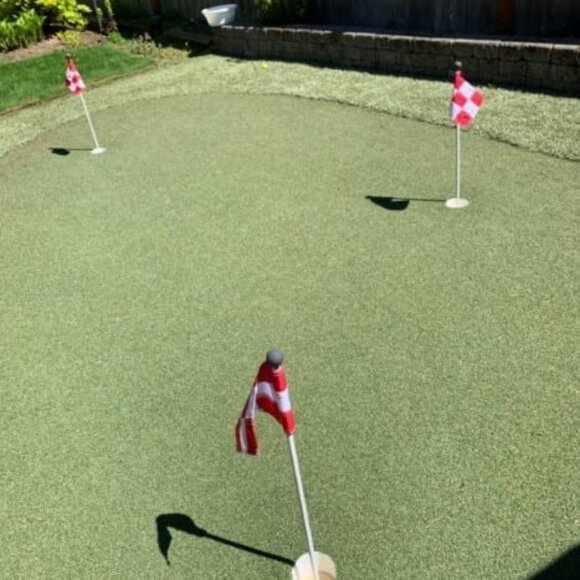 3 Checkered Golf Flag All 8x6 Inch – 420D Nylon Tube Inserted – Mini Practice